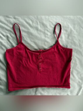 Red spaghetti strap tank top 🍒